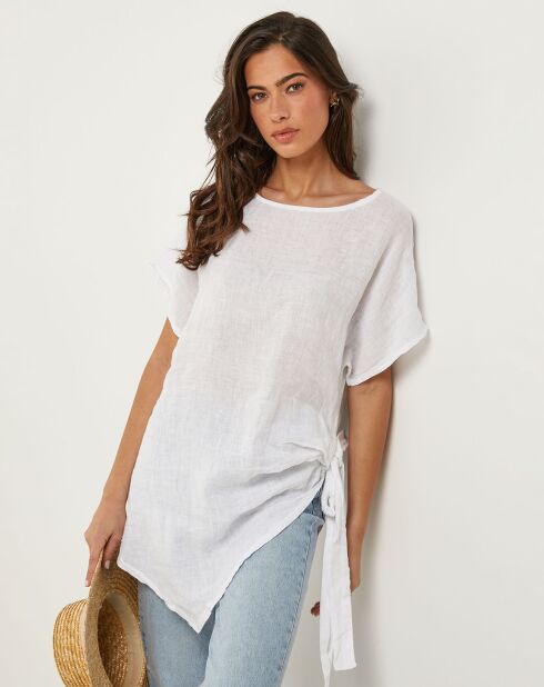 Tunique 100% Lin Julie blanche