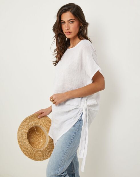 Tunique 100% Lin Julie blanche
