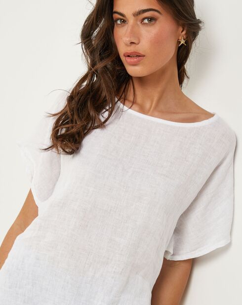 Tunique 100% Lin Julie blanche