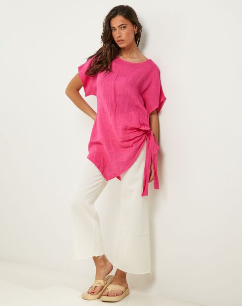 Tunique 100% Lin Julie fuchsia