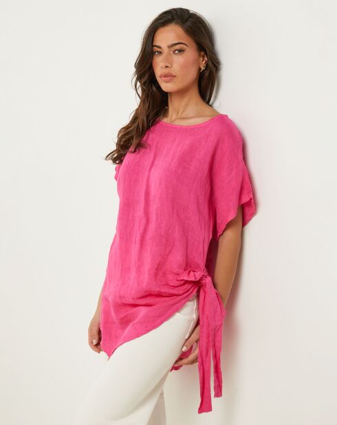 Tunique 100% Lin Julie fuchsia