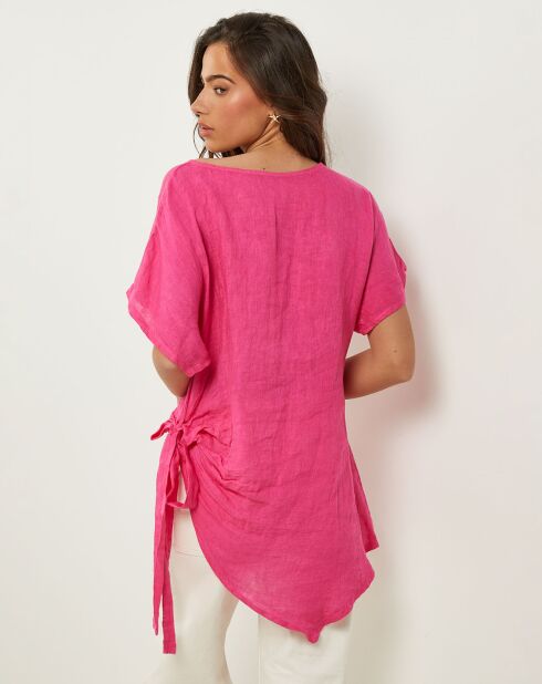 Tunique 100% Lin Julie fuchsia