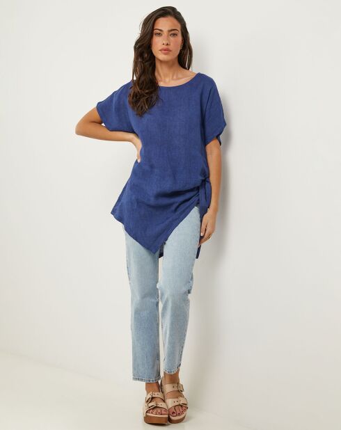 Tunique 100% Lin Julie bleu marine