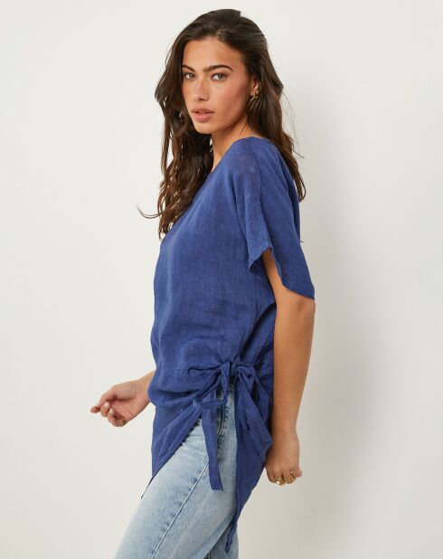 Tunique 100% Lin Julie bleu marine