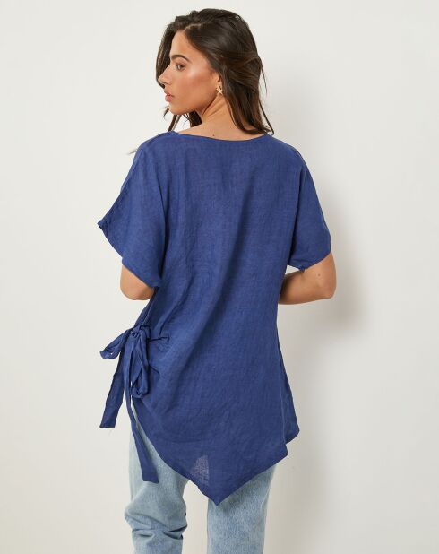 Tunique 100% Lin Julie bleu marine