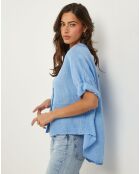 Chemise 100% Lin Zoé bleu azur