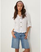 Chemise 100% Lin Zoé blanche