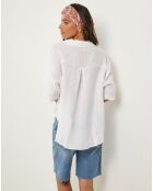 Chemise 100% Lin Zoé blanche