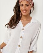 Chemise 100% Lin Zoé blanche