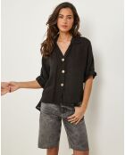 Chemise 100% Lin Zoé noire