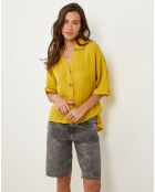 Chemise 100% Lin Zoé jaune