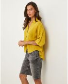 Chemise 100% Lin Zoé jaune