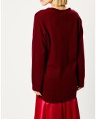 Gilet 100% Cachemire Zira rouge foncé