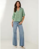 Chemise 100% Lin Zoé verte