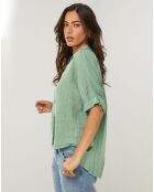 Chemise 100% Lin Zoé verte