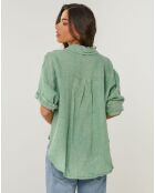 Chemise 100% Lin Zoé verte