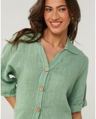 Chemise 100% Lin Zoé verte