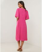 Robe 100% Lin Paulette rose