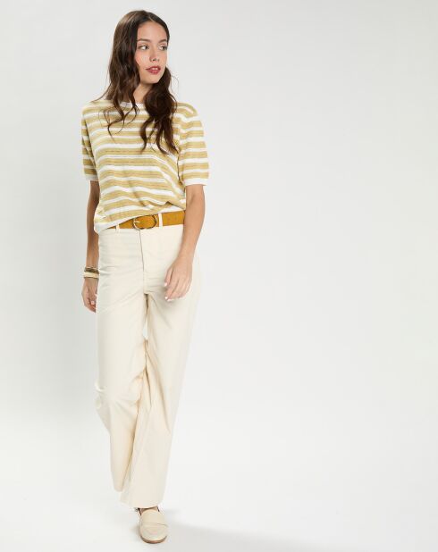 Pantalon en Velours milleraies Lottie tofu