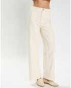 Pantalon en Velours milleraies Lottie tofu