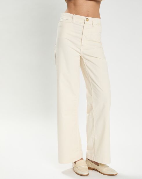 Pantalon en Velours milleraies Lottie tofu