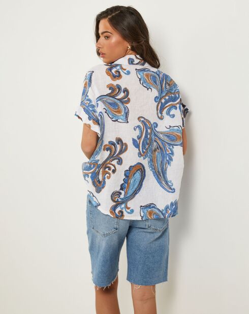 Chemise 100% Lin Jessica blanche