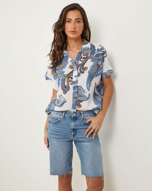 Chemise 100% Lin Jessica blanche