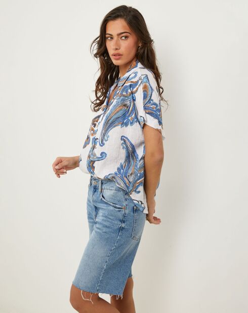 Chemise 100% Lin Jessica blanche