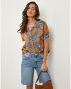 Chemise 100% Lin Jessica camel