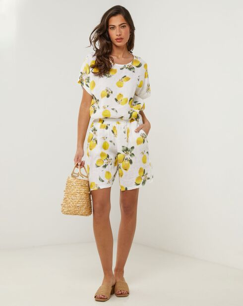 Short 100% Lin Aimée blanc