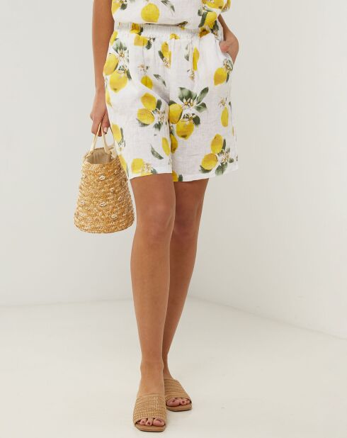 Short 100% Lin Aimée blanc