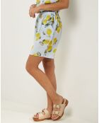 Short 100% Lin Aimée bleu ciel