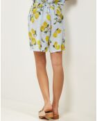 Short 100% Lin Aimée bleu ciel