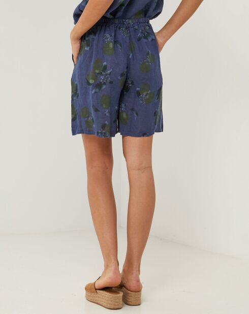 Short 100% Lin Aimée bleu marine