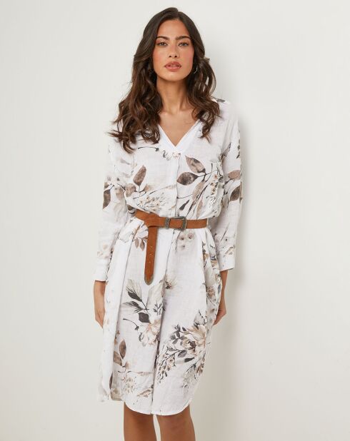 Robe 100% Lin Lou blanche