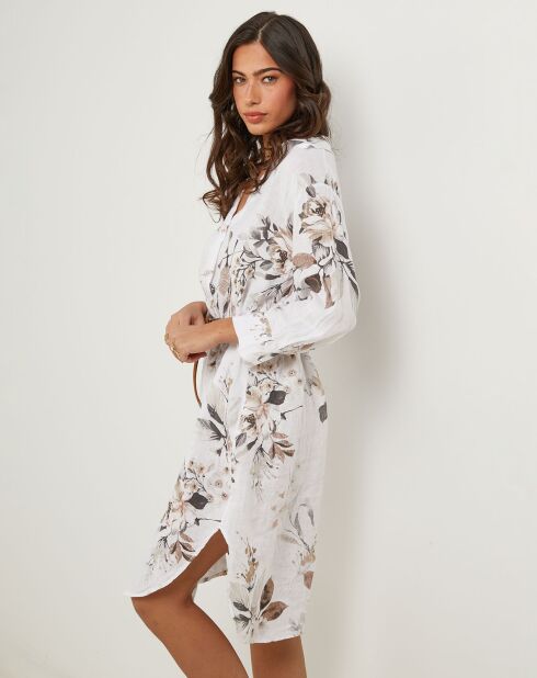 Robe 100% Lin Lou blanche