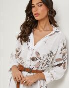 Robe 100% Lin Lou blanche