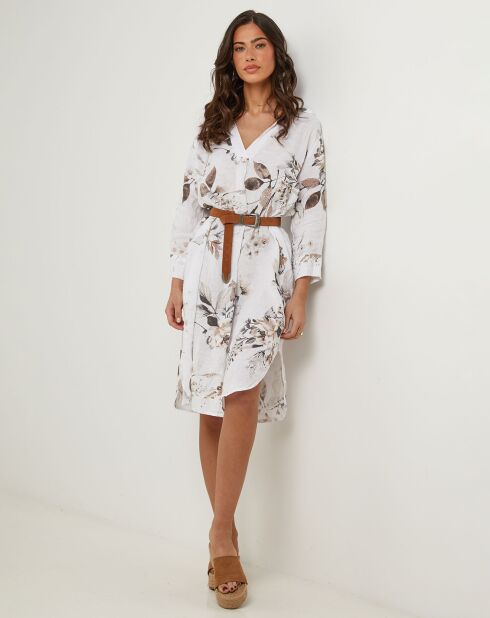 Robe 100% Lin Lou blanche