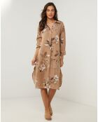 Robe 100% Lin Lou camel