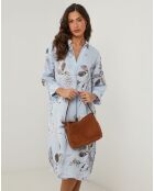 Robe 100% Lin Lou bleu ciel