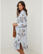 Robe 100% Lin Lou bleu ciel