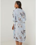 Robe 100% Lin Lou bleu ciel