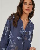 Robe 100% Lin Lou bleu marine