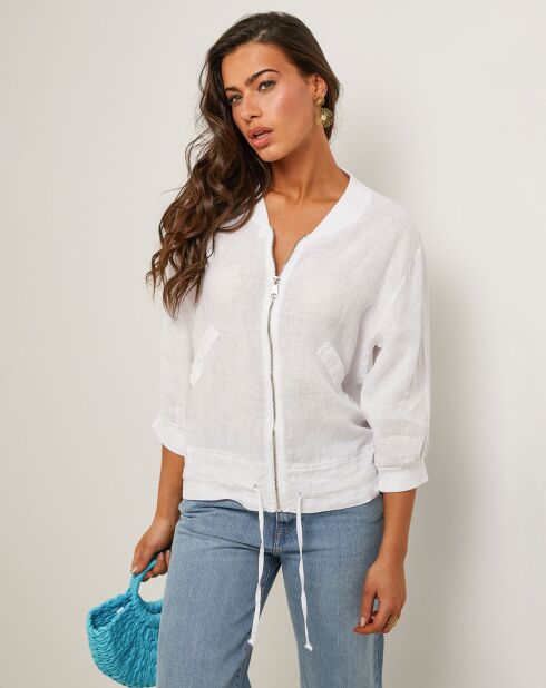 Chaqueta Louise blanca 100% lino