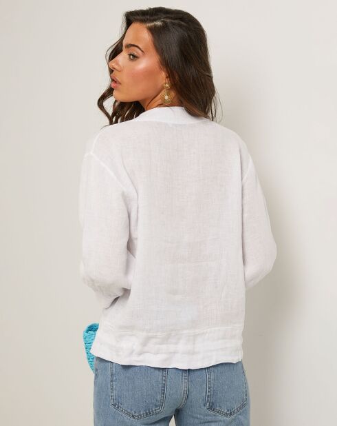 Chaqueta Louise blanca 100% lino
