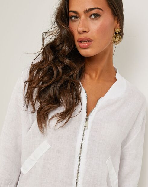 Chaqueta Louise blanca 100% lino