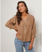Veste 100% Lin Louise camel