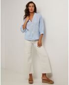 Veste 100% Lin Louise bleu ciel