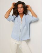 Veste 100% Lin Louise bleu ciel
