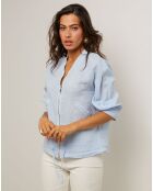 Veste 100% Lin Louise bleu ciel